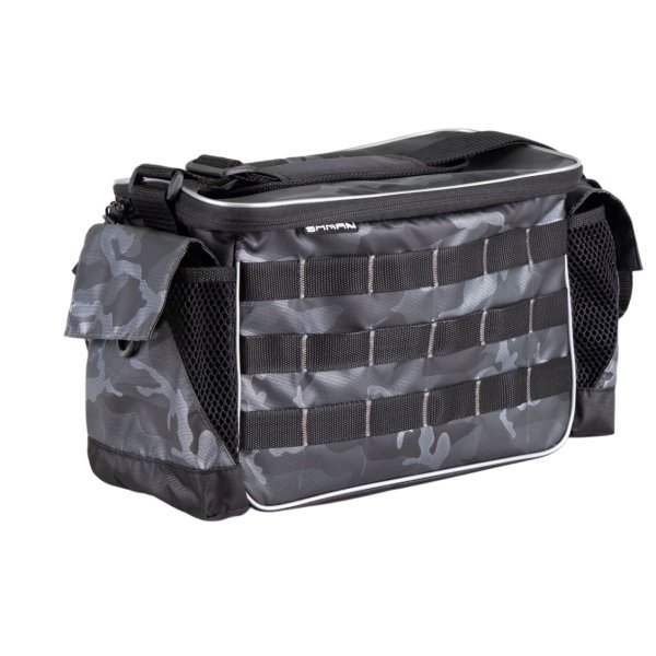 Сумка рыболовная Yaman Base Lure Bag L, 36х22х15 см, цв. серый камуфляж + 3 коробки LUNO 20/2/