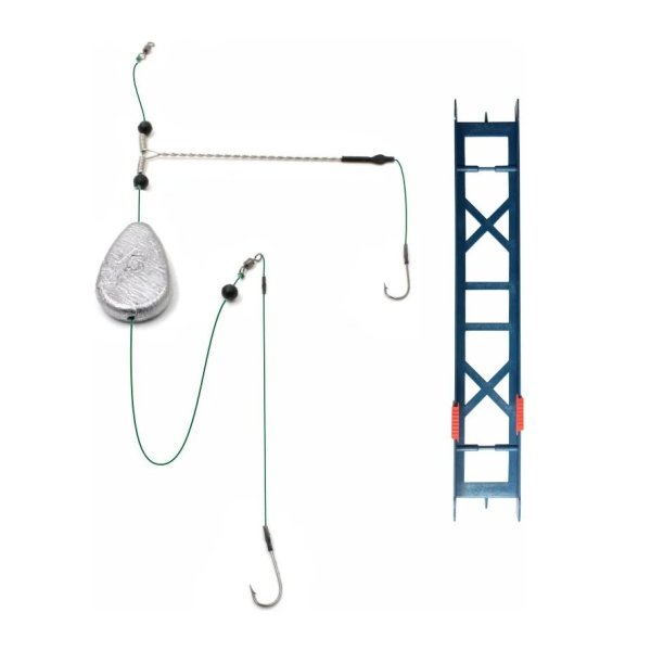 Оснастка фидерная Яман «Донка №2», груз ложка скольз. 60 г, отвод 12 см, плетеный шнур 0,25 мм, 