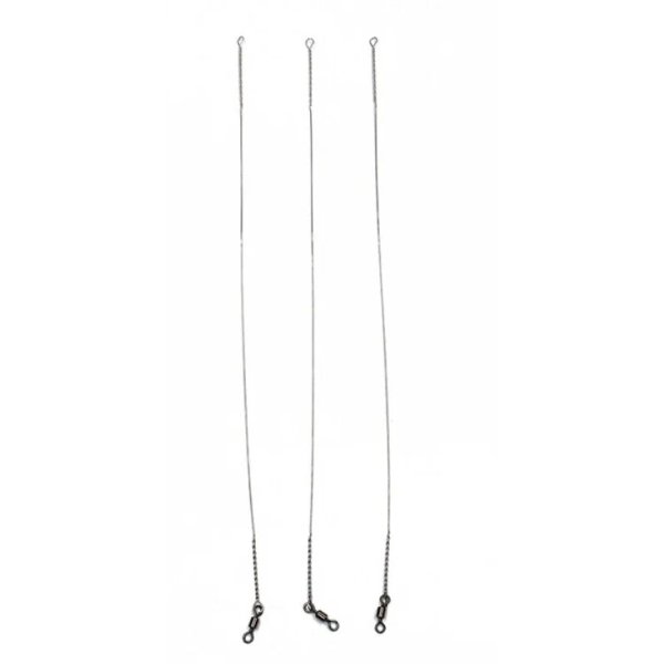 Поводок струна с вертлюгом NAMAZU Leader, d-0,40 мм, L-20 см, test- 17 кг (уп. 5 шт.)/1000/