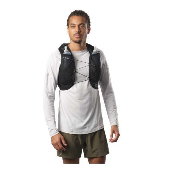 Жилет для бега SALOMON Active Skin 8 Set Black/Metal (US:M)