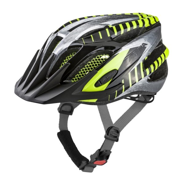 Шлем велосипедный ALPINA FB R 2.0 Junior Black-Steelgrey Neon Gloss (см:50-55