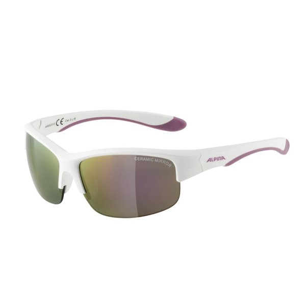 Очки солнцезащитные ALPINA Flexxy Youth HR White Purple Matt/Pink Mirror Cat.3