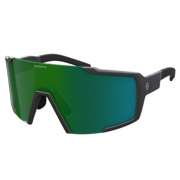 Очки солнцезащитные SCOTT Shield Compact (black matt / green chrome) S-3
