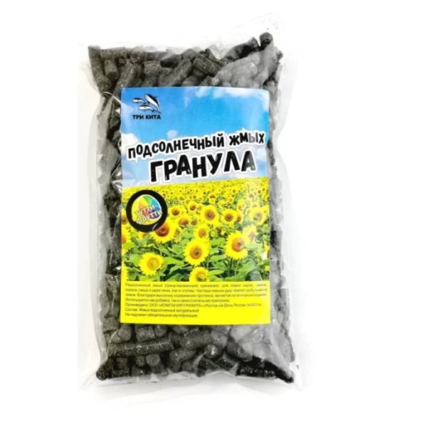 Жмых подсолнечника, гранулы 8мм ТУТТИ ФРУТТИ. 500гр