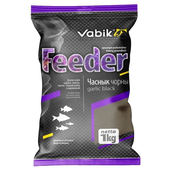 Прикормка Vabik Feeder 1кг Чеснок черный