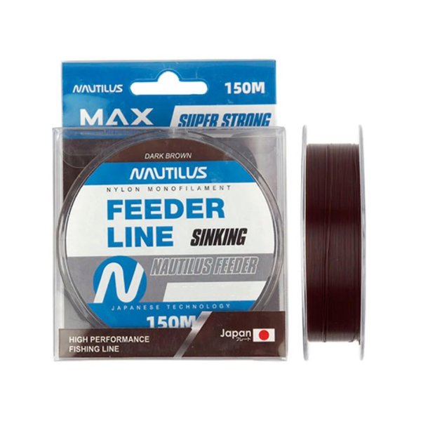 Леска Nautilus Feeder sinking 150м 0,20мм 4,2кг dark brown