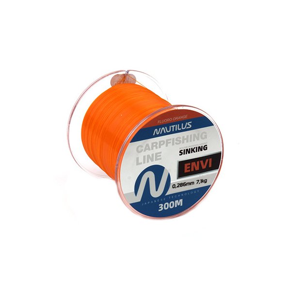 Леска карповая Nautilus Envi Fluoro orange 300м 0,402мм 13.7кг