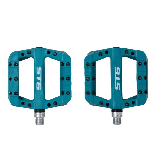 Педали STG BC-PD227 пластик, темно-зеленые, 2 пром, резьба 9/16