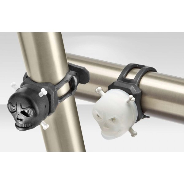 Комплект фонарей STELS JY-339-A декоративные, 2 режима, пластиковые, пара, черно-белые черепа