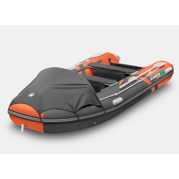 Лодка GLADIATOR E380PRO, цвет оранжево-темносерый