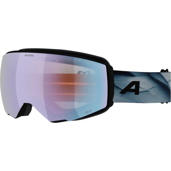 Маска горнолыжная ALPINA Granby 2 Q-Lite Black-Blue Matt/Q-Lite Blue S2 (US:M)