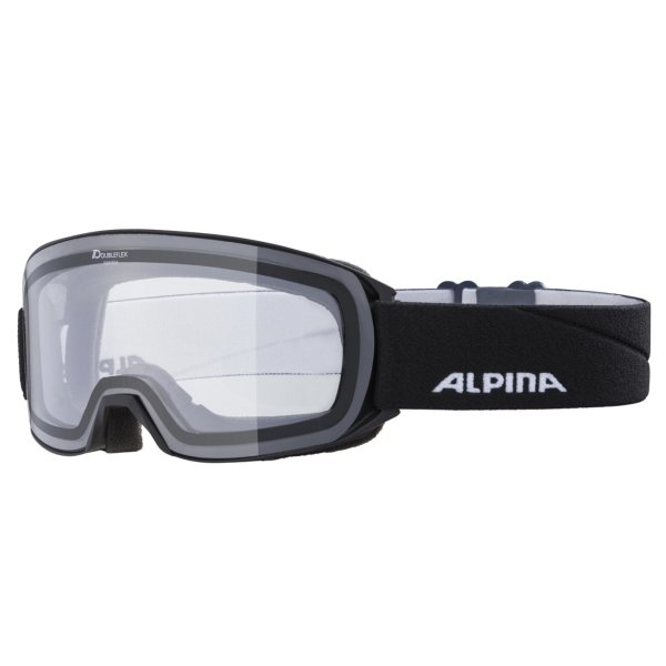 Маска горнолыжная ALPINA Nakiska Black Matt/Clear S0 (US:M)