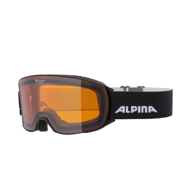 Маска горнолыжная ALPINA Nakiska Black Matt/Orange S2 (US:M)
