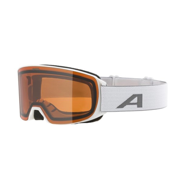 Маска горнолыжная ALPINA Nakiska White Matt/Orange S2 (US:M)