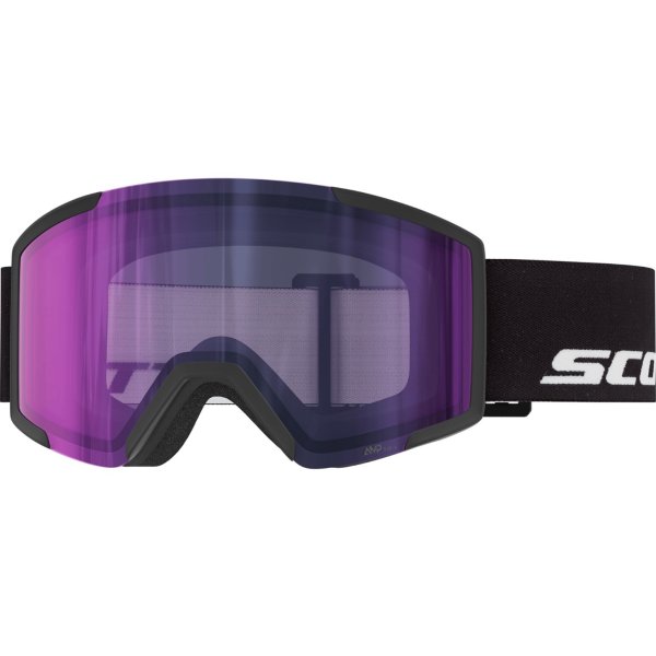 Маска горнолыжная SCOTT Shield LS black / AMP LS blue chrome S2-4