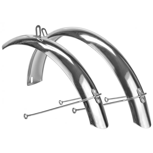 Крылья 24 HD-4 полноразмерные стальные хромированные, комплект