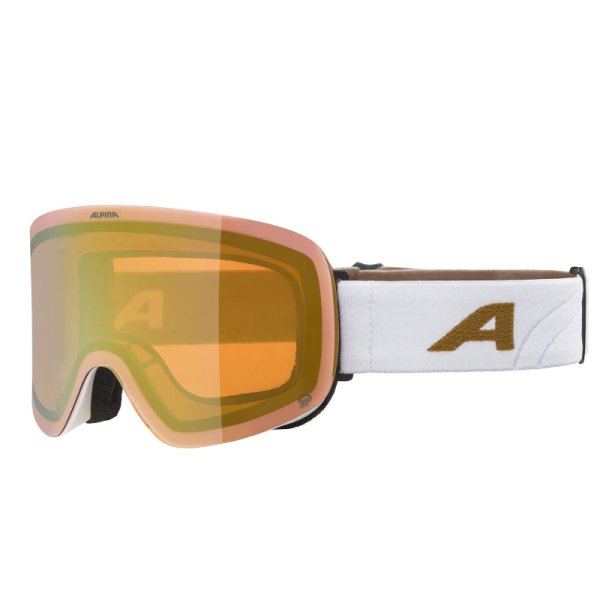 Маска горнолыжная ALPINA Penken Q White-Gold Matt/Q Gold S2 (US:L)
