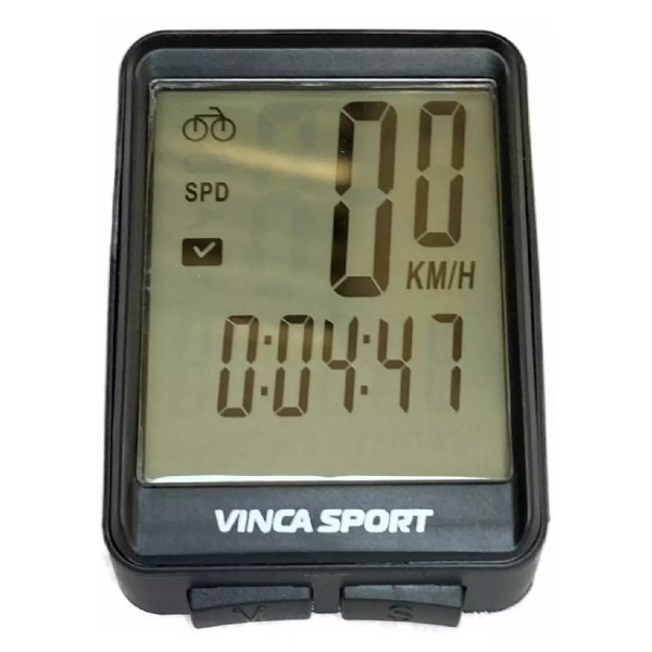 Велокомпьютер беспроводной Vinca Sport V 1507 12 функций, черный