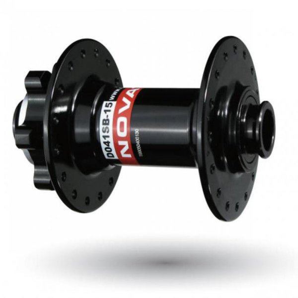 Втулка передняя NOVATEC D041SB-15, ось 15х110мм, под дисковый тормоз, под 32 спицы, промподшипники
