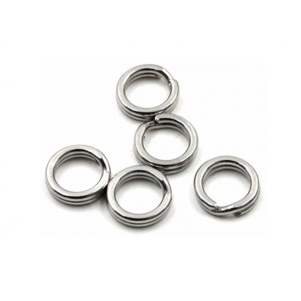 Заводное кольцо Namazu RING-A, цв. Cr, р. 6 ( d=6,3 mm), test-12 кг (уп.10 шт)/2000/
