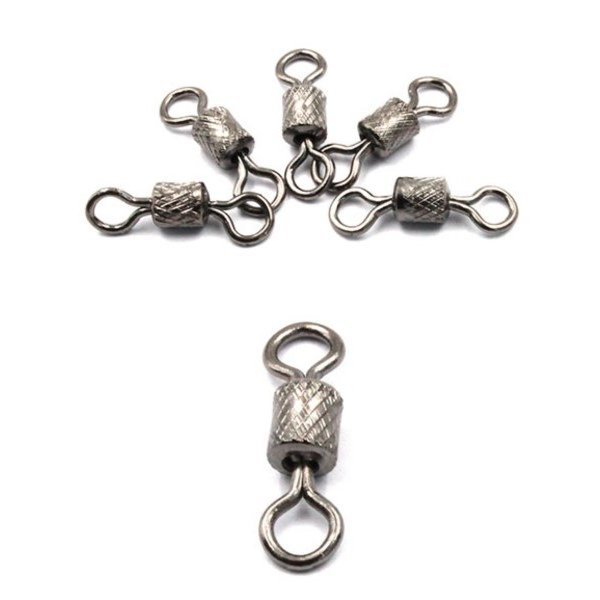 Вертлюг Namazu ROLLING RIBBED SWIVEL, латунь, цв. BN, р. 5, test-24 кг (упак10 шт)/2000/