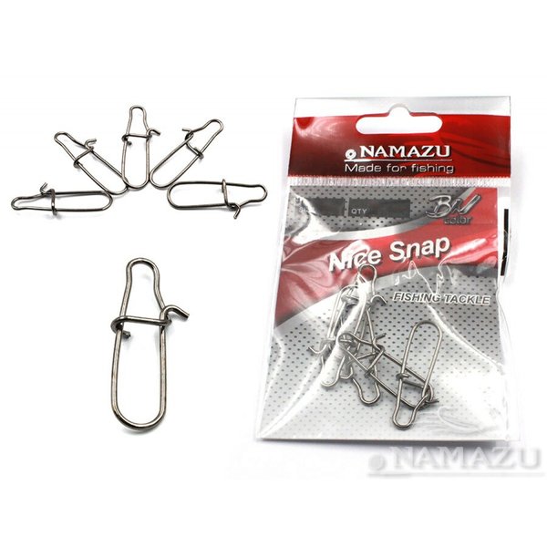 Карабин Namazu NICE SNAP, цв. BN, р. 000, test-4 кг (уп.10 шт)