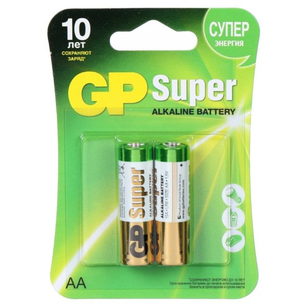Батарейка GP Super alkaline AA LR6 2шт