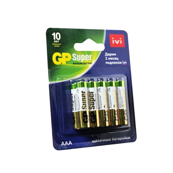 Батарейка щелочная GP LR6 SUPER ALKALINE 15A/IVI-2CR10 BL-10/100