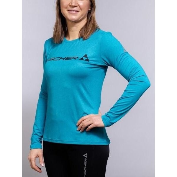 Футболка женская Fischer Logo Long синий, XS