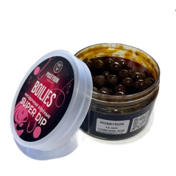 Бойлы ПОСЕЙДОН ВАРЕНЫЙ НАСАДОЧНЫЙ SUPER DIP (POSEYDON 14 mm), 150гр.