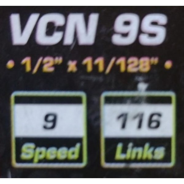 Цепь VCN 9S, 116 звеньев, для кассеты на 9 звезд