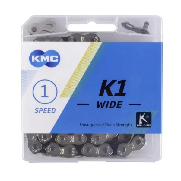 Цепь односкоростная КМС К1-WIDE kool, 110 звеньве, с замком, повышенной прочности