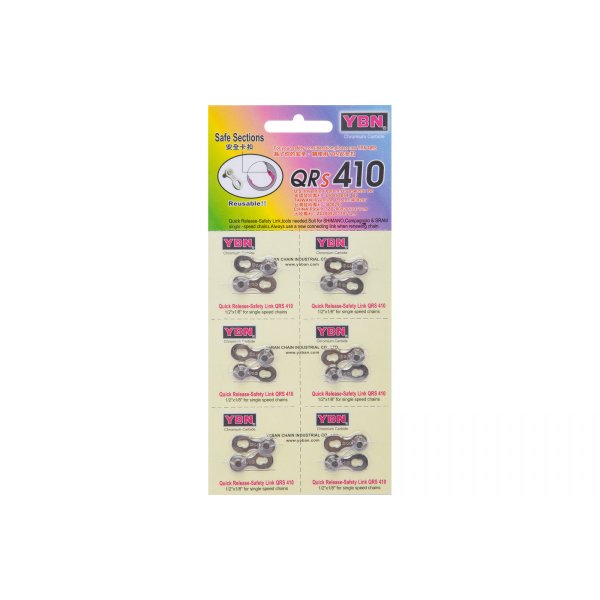 Замок цепи YBN QRs410 быстросъемный для 1-скор. цепей