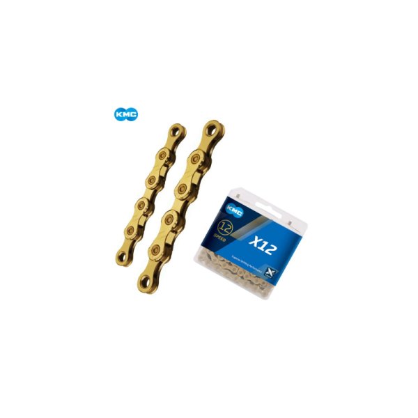 Цепь 5-303511 X12 Ti-N Gold 11/128 12ск. 126 звеньев с замком, X Bridge, д/SHIMANO/SRAM, покрытие н