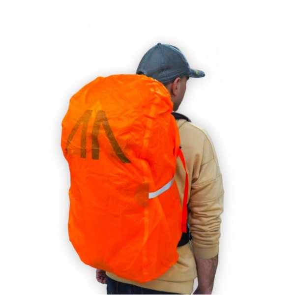 Чехол для рюкзака GORAA (15D COATED WITH SILICON NYLON), M, Оранжевый, 35-50л)