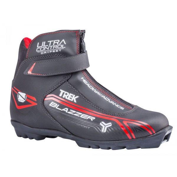 Ботинки лыжные TREK Blazzer Control 2 NNN (черный/красный) (р.RU38; EU39; 24,5см)