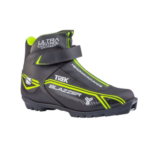 Ботинки лыжные TREK Blazzer Control 1 NNN (черный, лого лайм неон) (р. RU37; EU38; 23,5см)