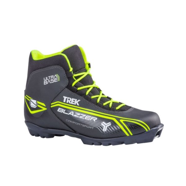 Ботинки лыжные TREK Blazzer 1 NNN (черный/лайм неон) (RU42; EU43; 27см)