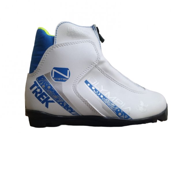 Ботинки лыжные TREK Olympia 2 NNN (белый,лого синий) (р.RU36; EU37; 23см)