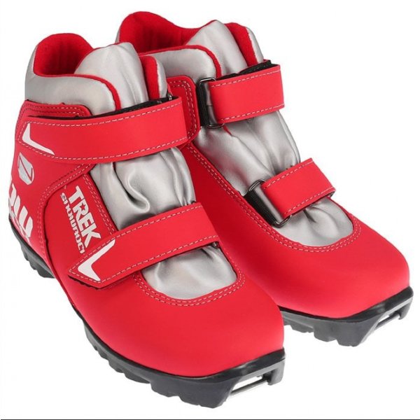 Ботинки лыжные TREK Snowrock 3 NNN красный (лого серебро) (RU39; EU40; 25см)