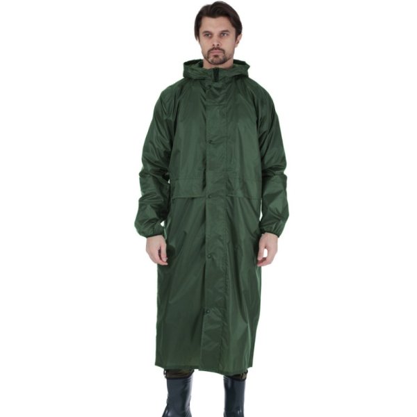 Плащ Skadi влагозащ. проклеен. Роса, ткань Taffeta PU 3000 мм, цв. зеленый, р.48-50