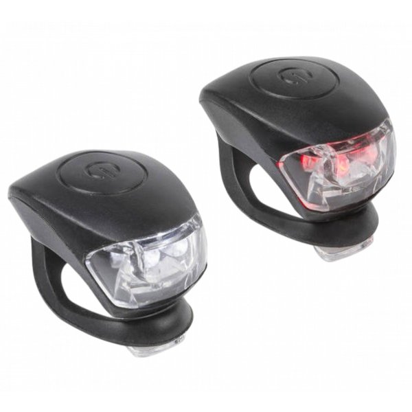 Фонарики 5-220640 COBRA IV перед. 2д/3ф+зад.2д/3ф 24г с батар. черный корпус (20) M-WAVE