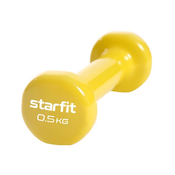 Гантель виниловая STARFIT DB-101 0,5 кг желтый