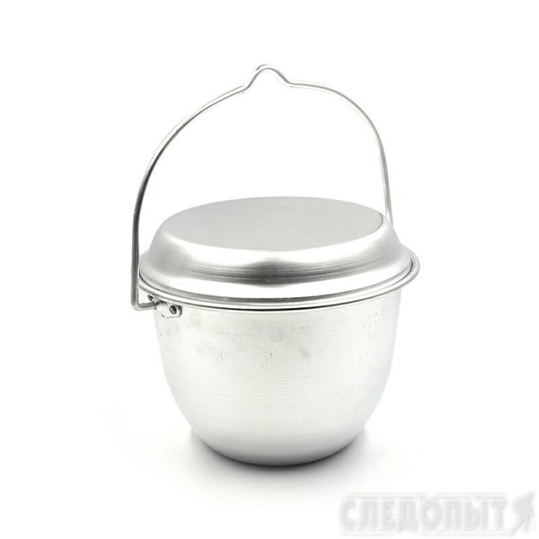 Котелок костровой СЛЕДОПЫТ конический, 4,5 л, алюм.