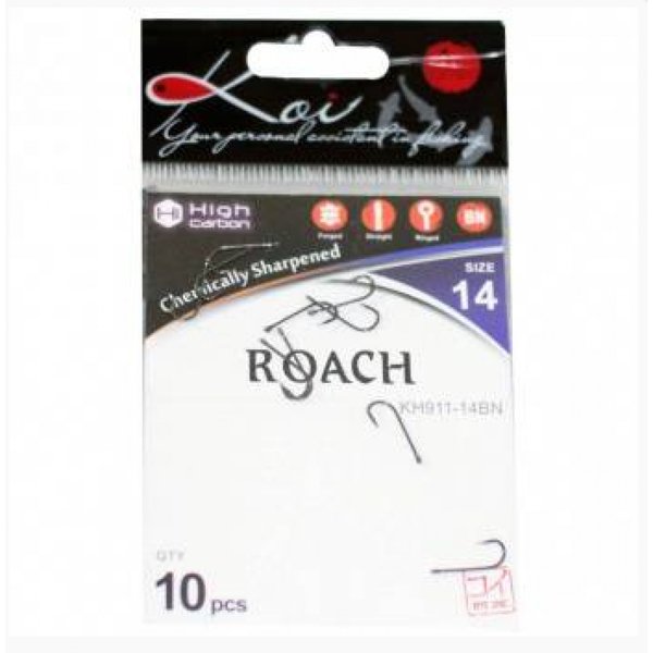 Крючки KOI ROACH, размер 14 (INT) цвет BN (10шт.)