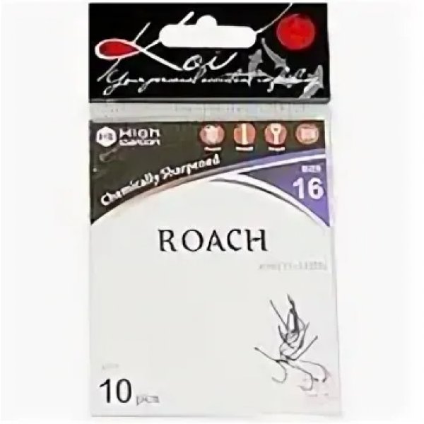 Крючки KOI ROACH, размер 16 (INT) цвет BN (10шт.)