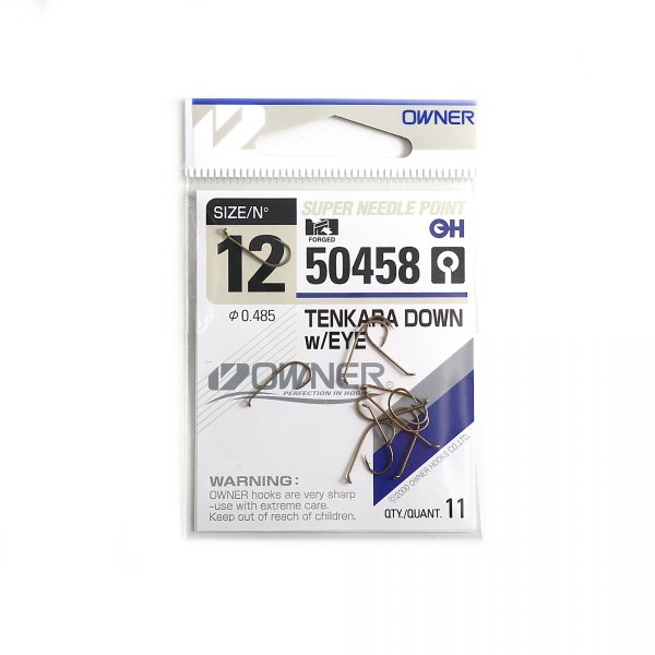 Крючки OWNER Tenkara Down w/eye brown №12 (11шт.)
