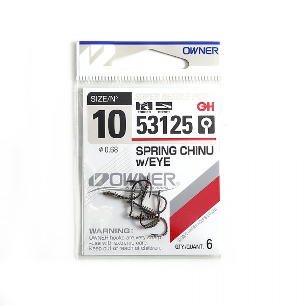 Крючки OWNER Spring Chinu w/Eye BC №10 6шт