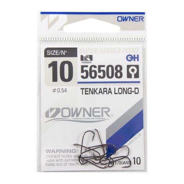 Крючки OWNER Tenkara Long-D №10 (10шт.)