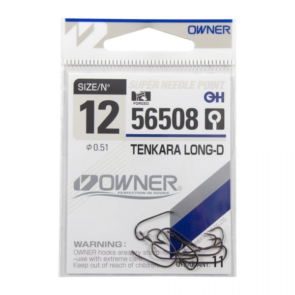 Крючки OWNER Tenkara Long-D №12 (11шт.)